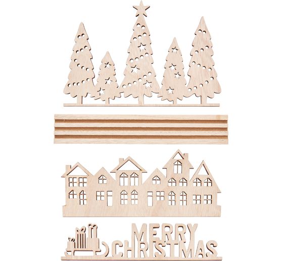 VBS Dřevěn&yacute; zasouvac&iacute; motiv "Merry Christmas"