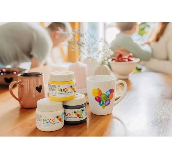 Prstov&aacute; barva na porcel&aacute;n MUCKI, 6 x 150 ml