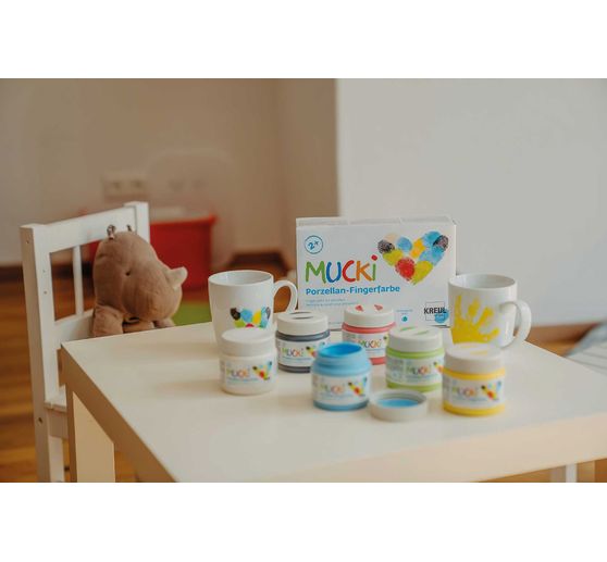 Prstov&aacute; barva na porcel&aacute;n MUCKI, 6 x 150 ml