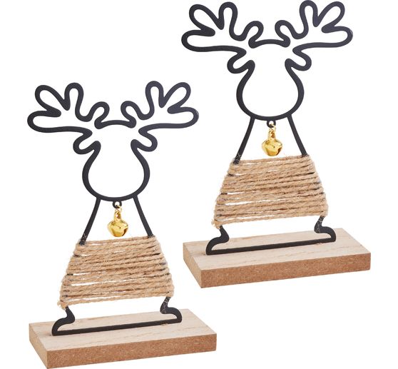 VBS Metal moose &ldquo;Tjure & Faxe&rdquo;, set of 2