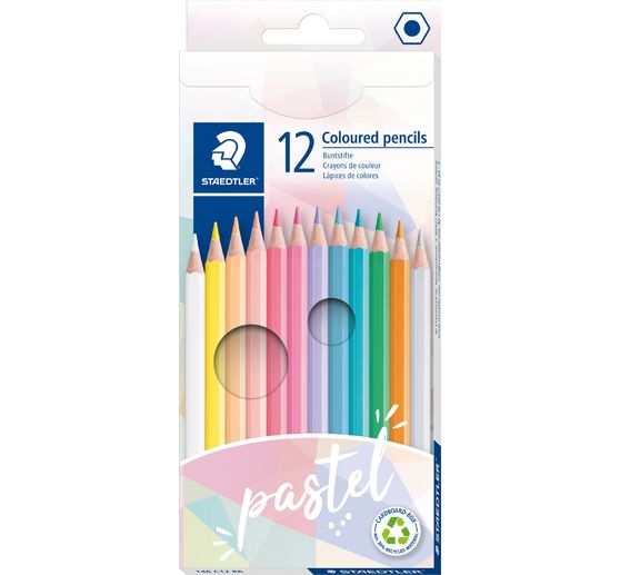 STAEDTLER Coloured pencils "Pastel", 12 colours
