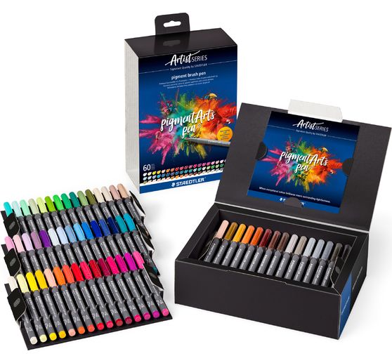 Pigment brush pen STAEDTLER "Pigment Arts", 60 barev