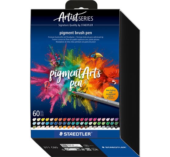 Pigment brush pen STAEDTLER "Pigment Arts", 60 barev