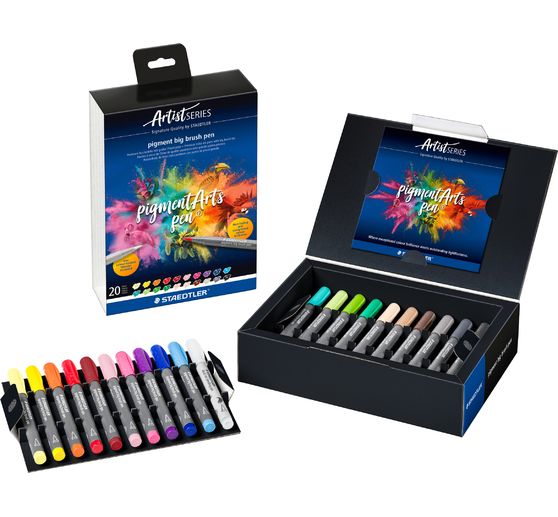 Pigment big brush pen STAEDTLER "Pigment Arts", 20 barev