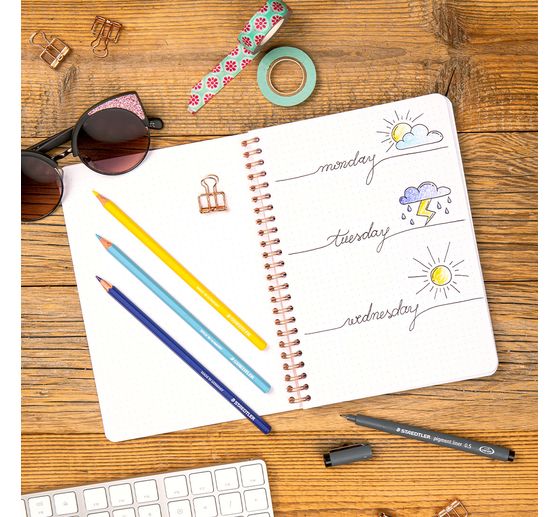 Akvarelov&eacute; pastelky STAEDTLER "Design Journey" v kovov&eacute;m pouzdře