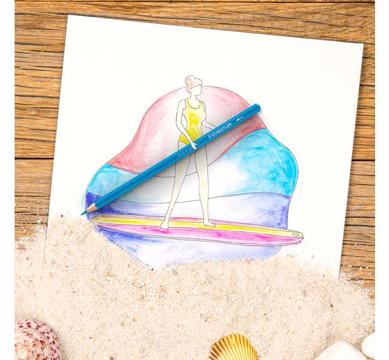Akvarelov&eacute; pastelky STAEDTLER "Design Journey" v kovov&eacute;m pouzdře