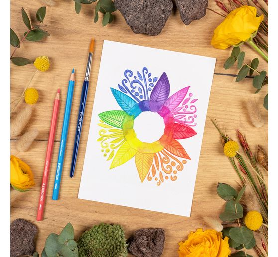 Akvarelov&eacute; pastelky STAEDTLER "Design Journey" v kovov&eacute;m pouzdře