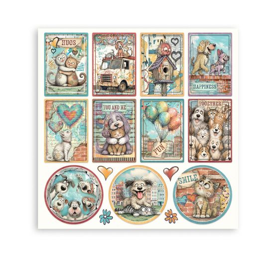 Blok pro scrapbook Stamperia "Furry Friends 2"