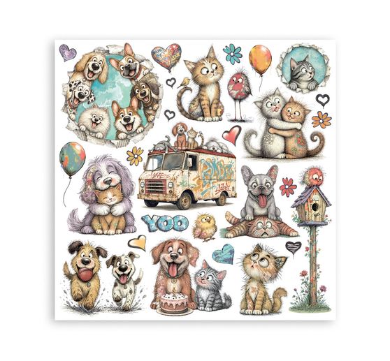 Blok pro scrapbook Stamperia "Furry Friends 2"
