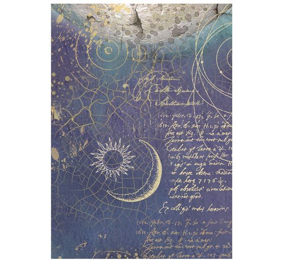 Motiv r&yacute;žov&yacute; pap&iacute;r backgrounds Stamperia "Cosmos", DIN A6, sada 8 kusů