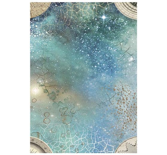 Motiv r&yacute;žov&yacute; pap&iacute;r backgrounds Stamperia "Cosmos", DIN A6, sada 8 kusů