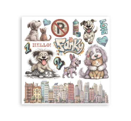 Rub On sada Stamperia "Furry Friends 2"
