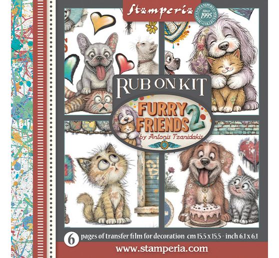 Rub On sada Stamperia "Furry Friends 2"