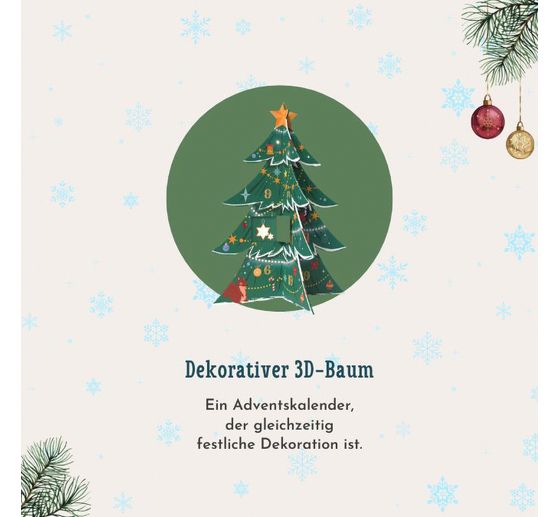 3D adventn&iacute; kalend&aacute;ř "O R&auml;tselbaum" k postaven&iacute; a rozložen&iacute;