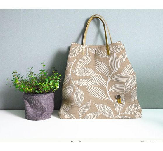 Motif fabric linen look "Rivia", acrylic-coated