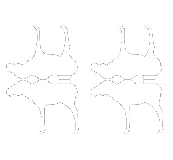 Zimní papírová scenérie "Moose"