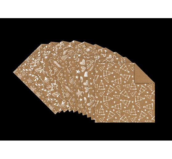 Folding sheets "Kraft paper Christmas"