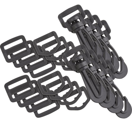 Příslušenství k tašce VBS "Karabina, D-kroužek a žebříková spona", 30 ks