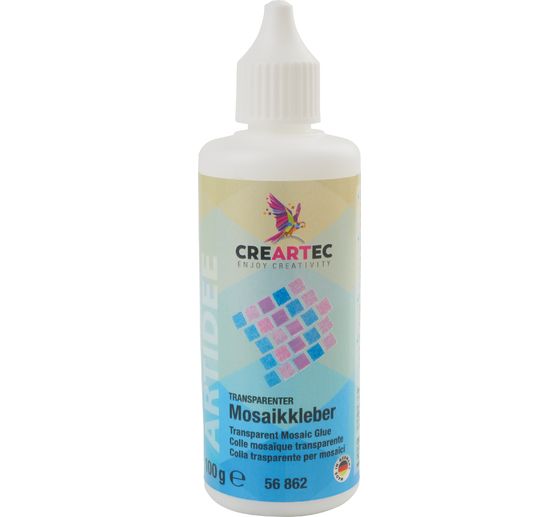 Transparent mosaic glue