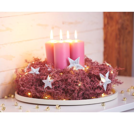 Pillar candle, dipped, pack of 4