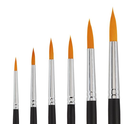 Kulaté štětce VBS "BASIC", sada 6 ks