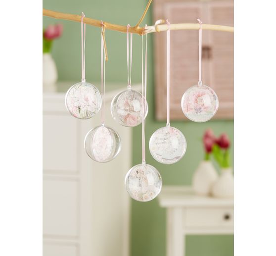 Akrylová koule VBS, Ø 8 cm, 6 kusů