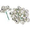 Christmas balls made of glass on wire, 36 pieces, Ø 20 / 25 / 30 mm Silver mix