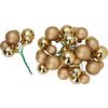 Christmas balls made of glass on wire, 36 pieces, Ø 20 / 25 / 30 mm Gold mix