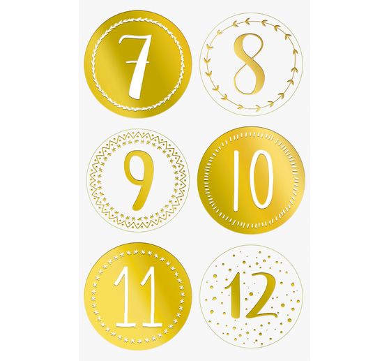 Advent calendar set "Golden dots"