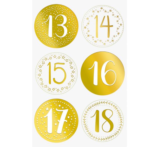 Advent calendar set "Golden dots"