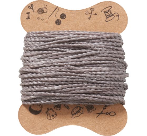 Micro macramé cord, waxed