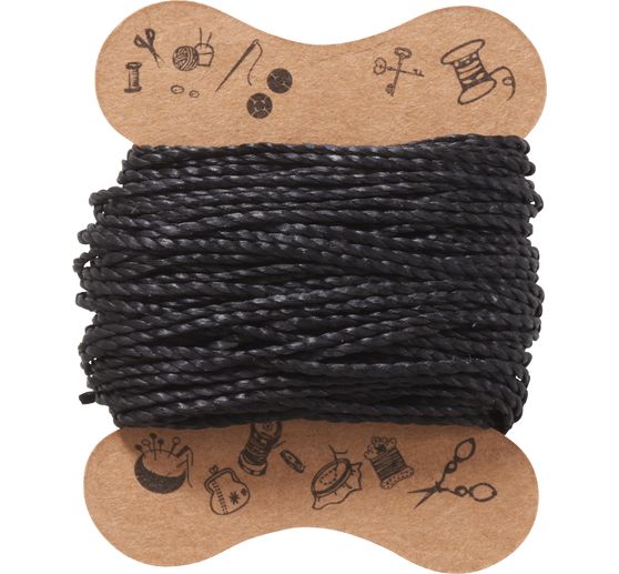 Micro macramé cord, waxed