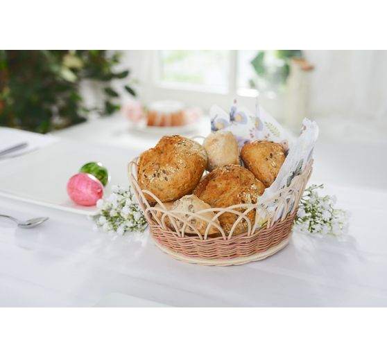 VBS Rattan cane natural, blue tape, Ø 3 mm