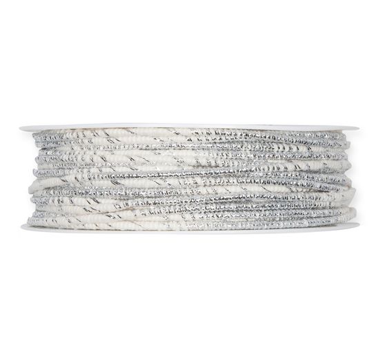 Cotton cord with lurex and malleable wire core