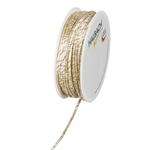 Cotton cord with lurex and malleable wire core