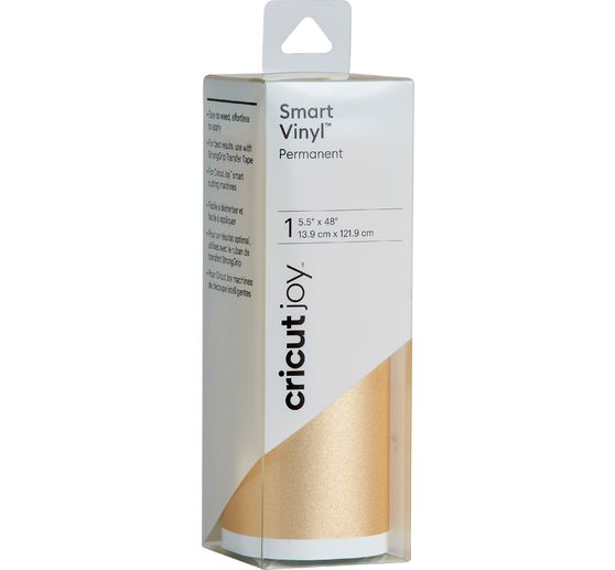Samolepicí vinylová fólie Cricut Joy - lesklá "Smart Vinyl - permanentní", 13,9 x 121,9 cm