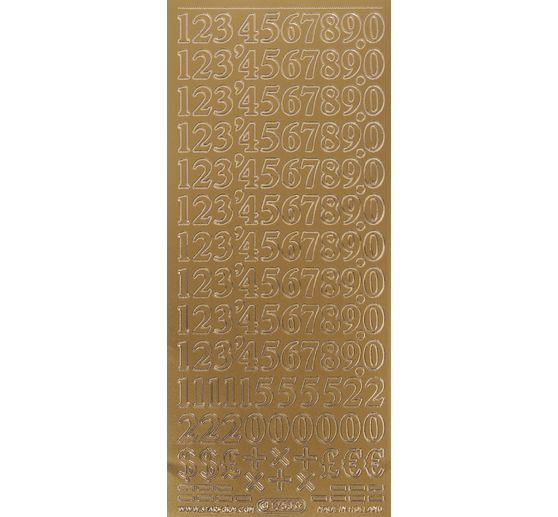 Relief sticker "Numbers"