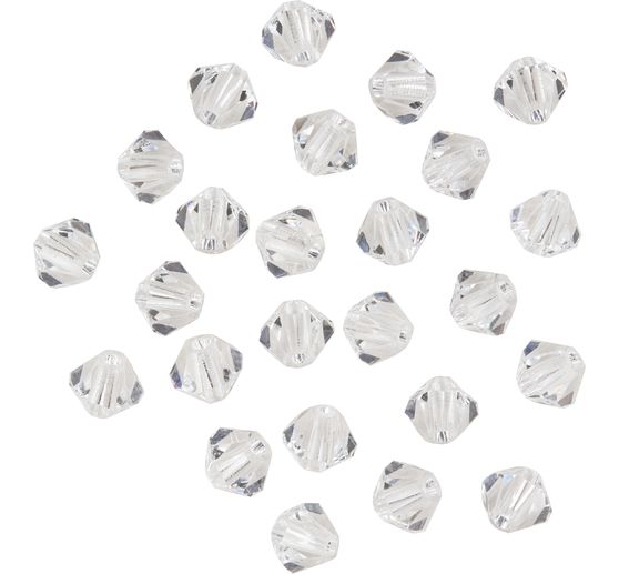 Glass cut glitter beads, 4 mm