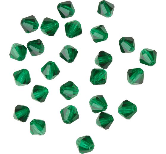 Glass cut glitter beads, 4 mm