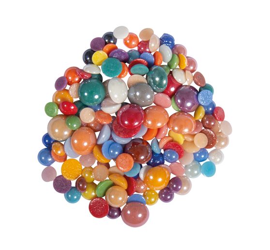 Glass mosaic stones "Diamond", colorful mix, approx. 180 g