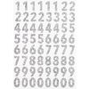 Glitter sticker "Numbers" Silver