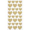 Glitter sticker "Hearts" Gold