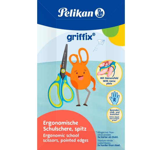 Pelikan School scissors "Griffix", pointed