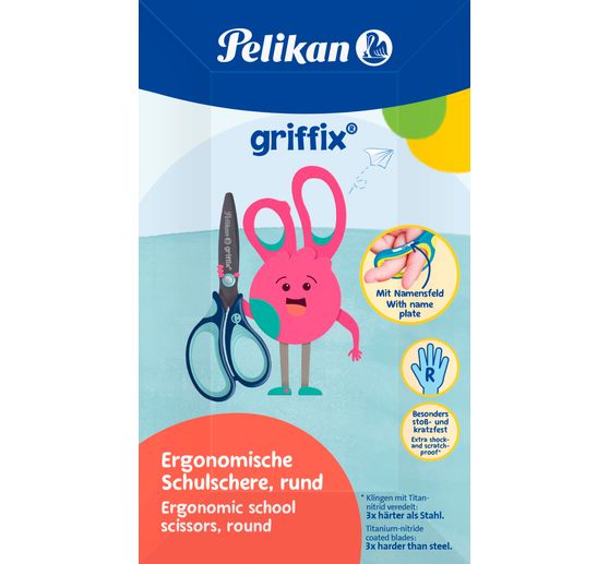 Pelikan School scissors "Griffix", round