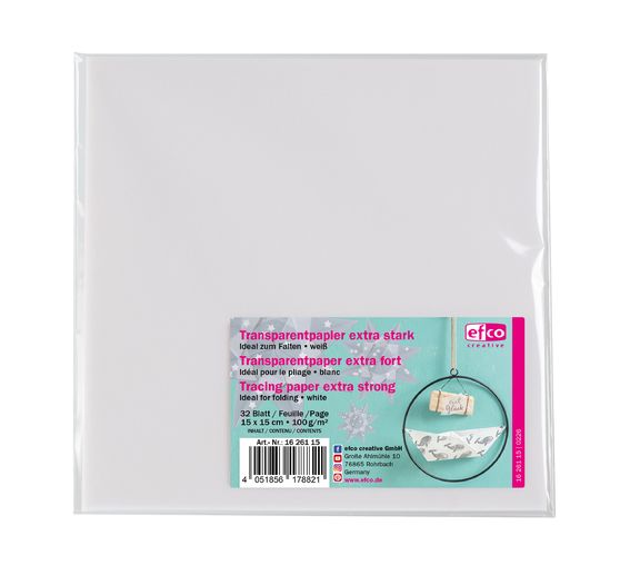 Průsvitný papír pro skládací hvězdu "Extra silný"