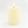 LED real wax candle "10 x 7.5 cm", with timer Cream