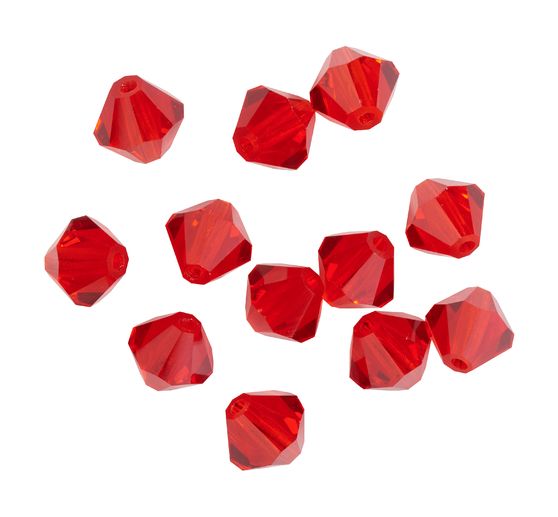 Glass cut glitter beads, 6 mm