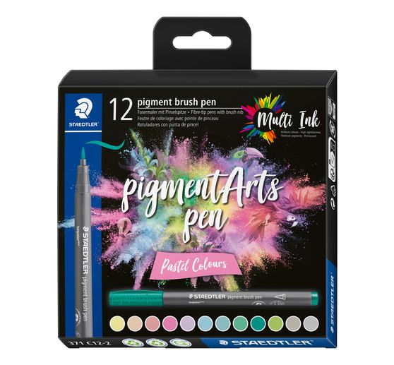 STAEDTLER Pigment brush pen, set of 12