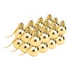 Christmas balls made of plastic, 24 pieces Gloss-Gold