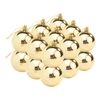 Christmas balls made of plastic, 18 pieces Gloss-Gold
